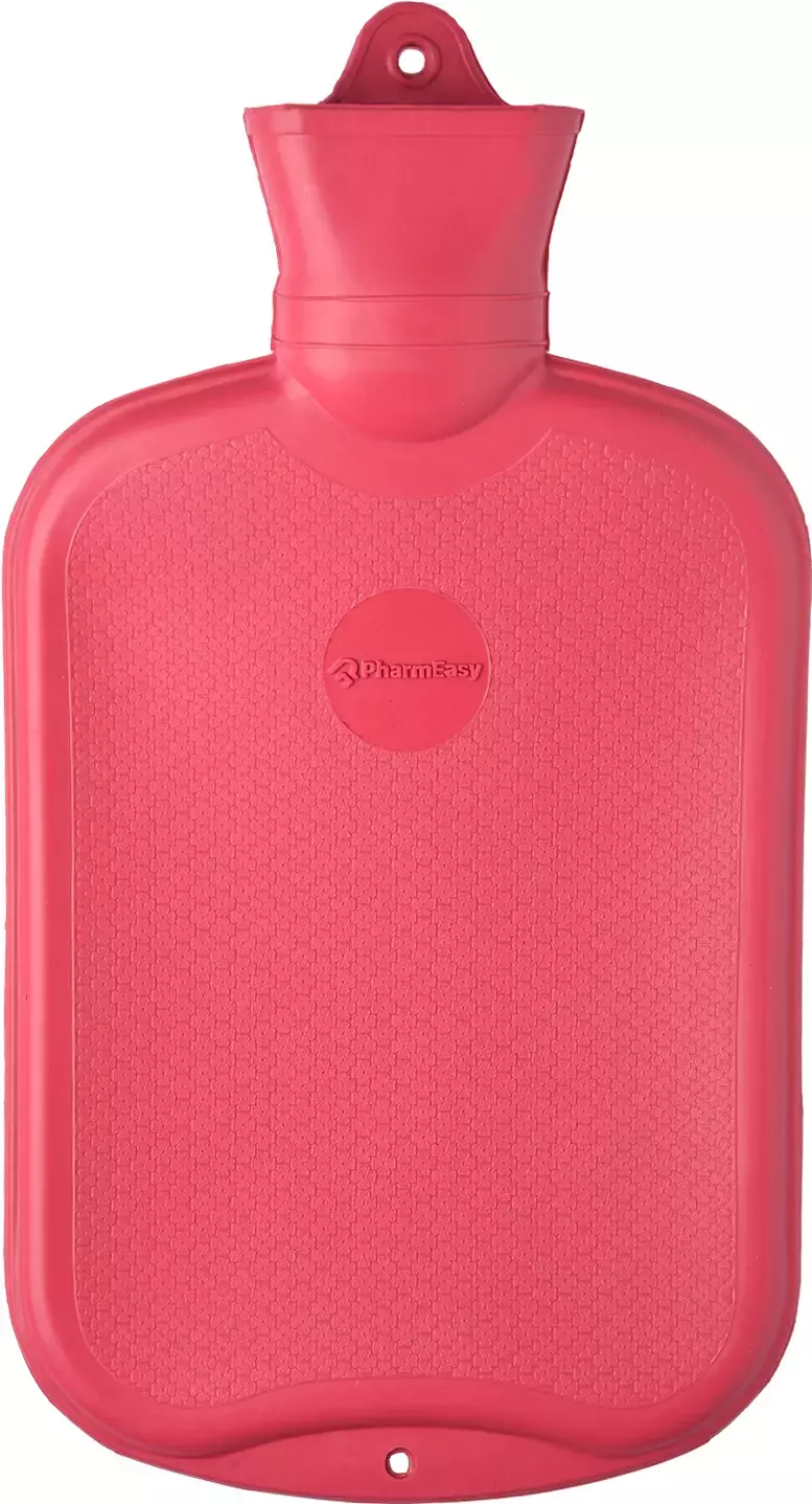 Hot Water Bag - Relieves Pain - Relaxes Sore Muscles - Improves Blood Supply - Red - 2l